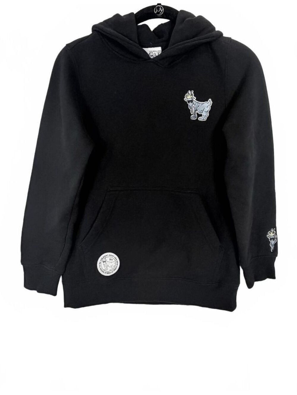 GOAT USA Kids OG Logo Pullover Hoodie Black Youth Large (12/14)